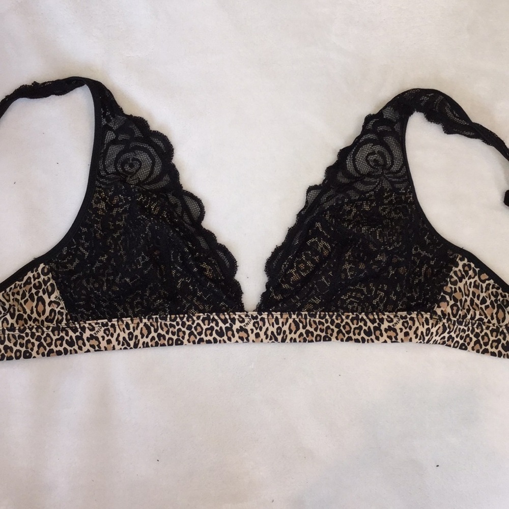 Victoria's Secret PINK lace plunge bralette sz M